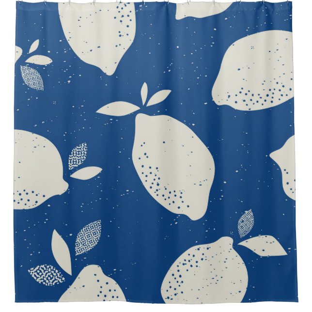 Cortina Para Box padrão uniforme com frutas de citrinos (Frente)