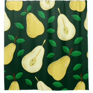 Cortina Para Box Padrão uniforme de frutas de Pear