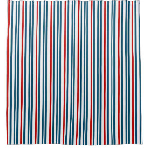 Cortina Para Box Padrão vermelho e azul riscado