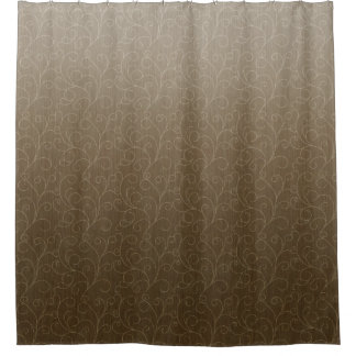 Cortina Para Box Padrões de Rolo Encaracolado Marrom Ombre Envelhec