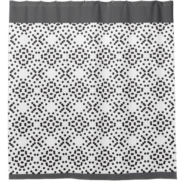 Cortina Para Box Padrões geométricos de quatro lentes feitos de pon (Frente)