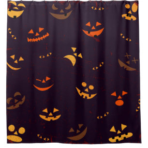 Cortina Para Box Padrões Sem Olho Fundo Da Cara Do Diabo Da Pumpkin