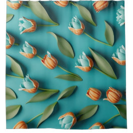 Cortina Para Box Padrões Vintage Floral Tulip