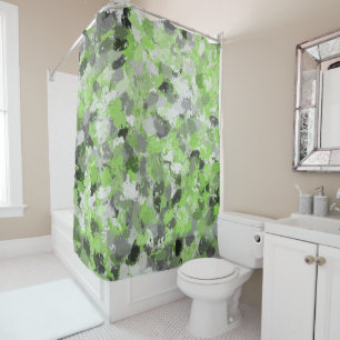 Cortina Para Box Paintballs Cinza e Verde Lima