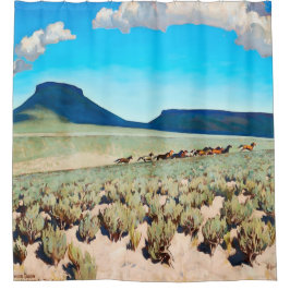Cortina Para Box “País do Cavalo Selvagem” por Maynard Dixon