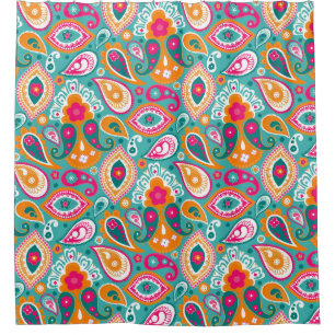 Cortina Para Box Paisley 70s 60s Boho Retro