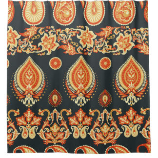 Cortina Para Box Paisley Floral: Oriental Ethnic Sem Selo