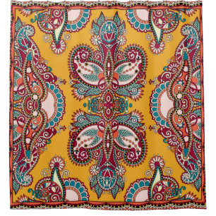 Cortina Para Box Paisley Floral Ornamental: Bandanna Tradicional
