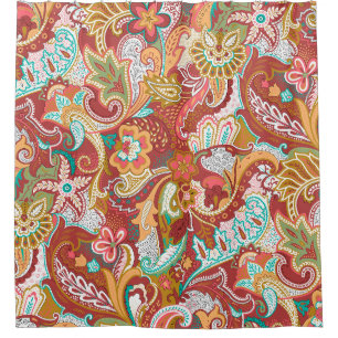 Cortina Para Box Paisley Pattern sem costura em segundo plano