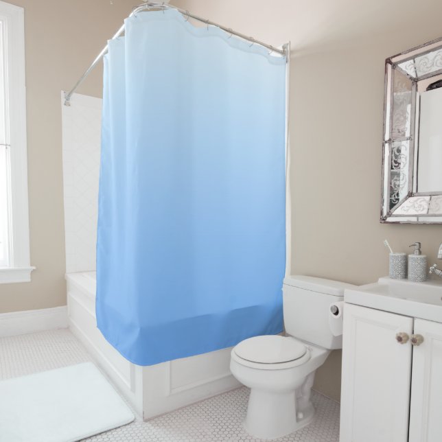 Cortina Para Box Pálido fundo azul-ombre (In Situ)