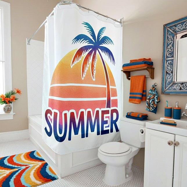 Cortina Para Box Palmeira de Verão (Criador carregado)