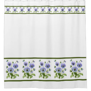Cortina Para Box Pansies roxos