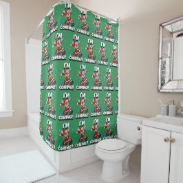 Cortina Para Box Papai Noel Engraçado Padrão Natal Humorístico