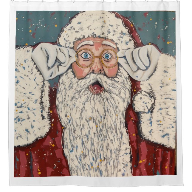 Cortina Para Box Papai Noel Surpreso (Frente)