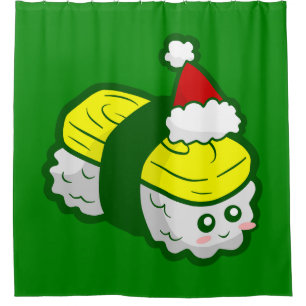Cortina Para Box papais noeis sushi de tamago de natal do kawaii