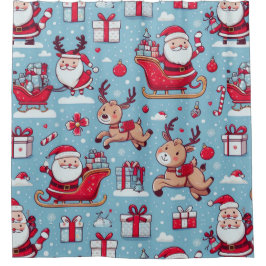 Cortina Para Box Papais noeis trazem presentes