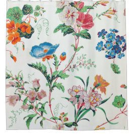 Cortina Para Box Papel de parede antigo floral França 1830