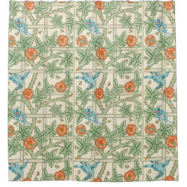Cortina Para Box Papel de Parede Vitoriano Treliça William Morris