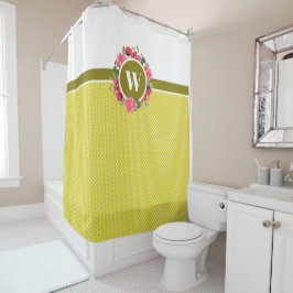 Cortina Para Box Papoilas vermelhas cor-de-água Rosas cor-de-rosa M