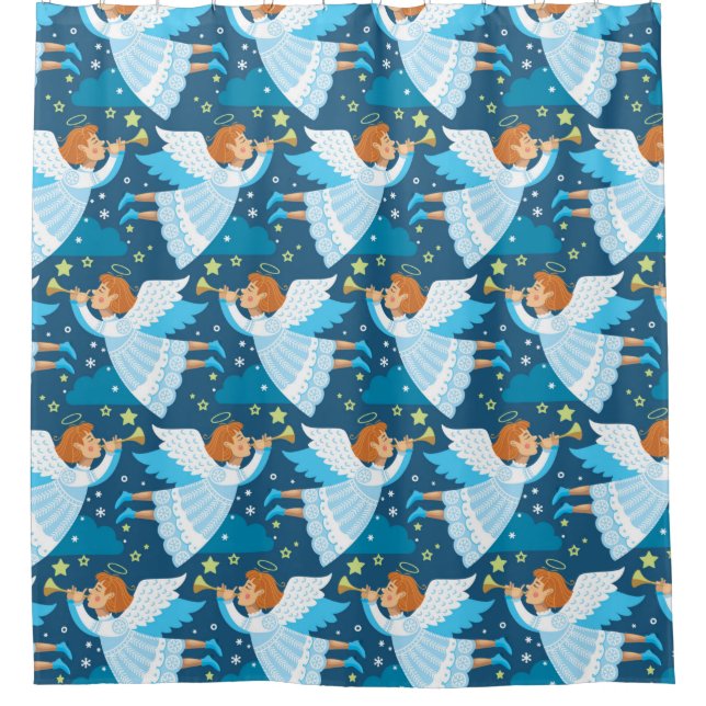 Cortina Para Box Parafernália de Natal. Ilustração (Frente)