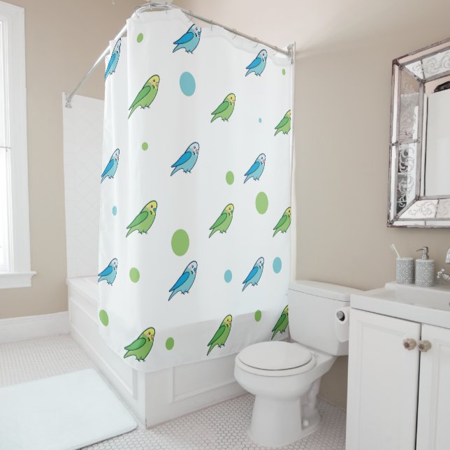 Cortina Para Box Parakeet Shower Curtain (In Situ)