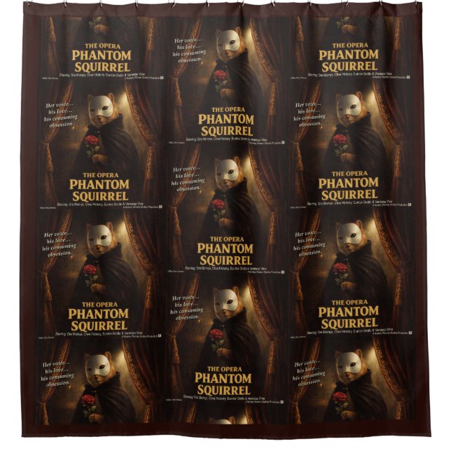 Cortina Para Box Paródia de Esquilo Fantasma da Ópera (Frente)