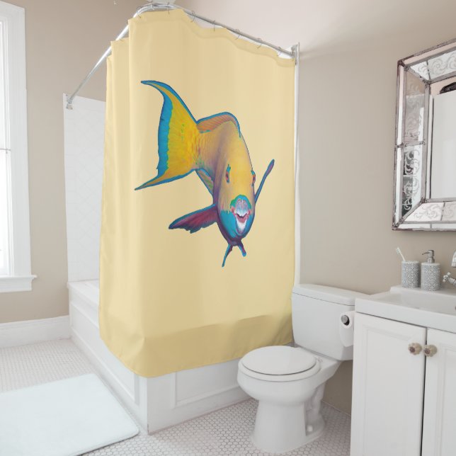Cortina Para Box Parrotfish - Design abstrato - Corte da foto | (In Situ)