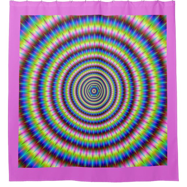 Cortina Para Box Partículas e Ondas com Motif Floral (Frente)