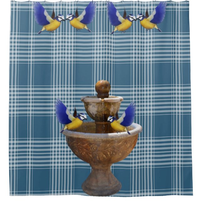 Cortina Para Box Pássaro da Cortina do chá (Frente)