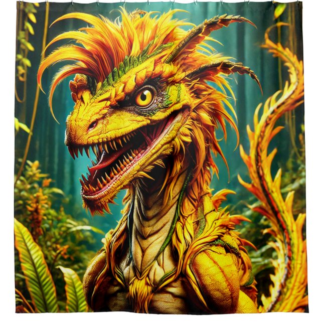 Cortina Para Box Pássaro Dinossauro (Frente)