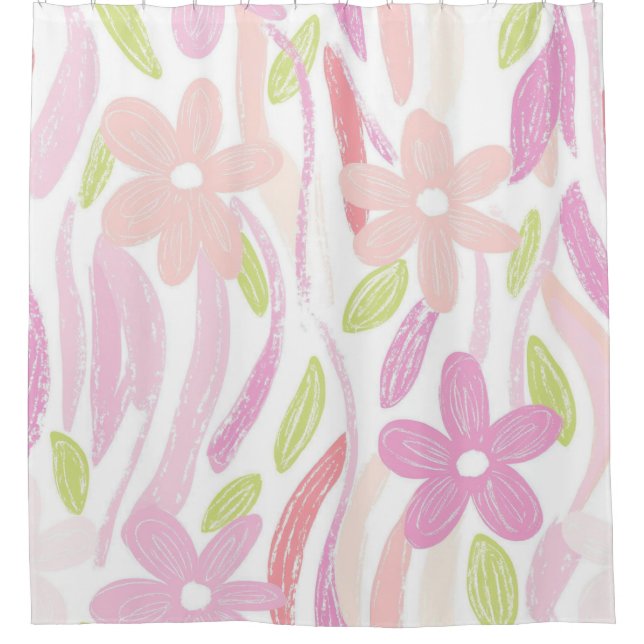 Cortina Para Box Pastel Floral Retrô (10) (Frente)
