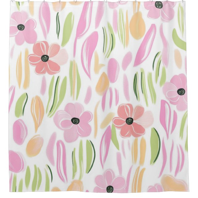Cortina Para Box Pastel Floral Retrô (5) (Frente)