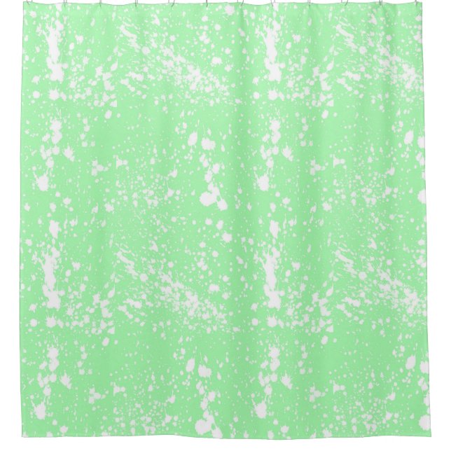 Cortina Para Box Pastel Green Paint Splatter (Frente)