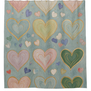 Cortina Para Box Pastel Heart Tapeçaria