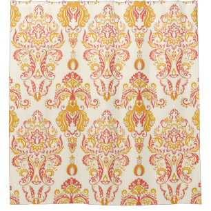 Cortina Para Box Patten floral de safena. Clássico Barroco
