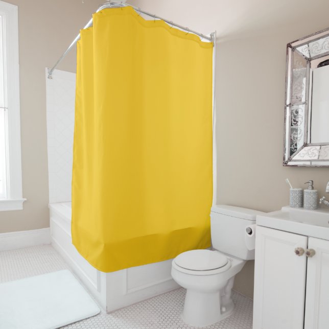 Cortina Para Box Pavão Amarelo Dourado (In Situ)