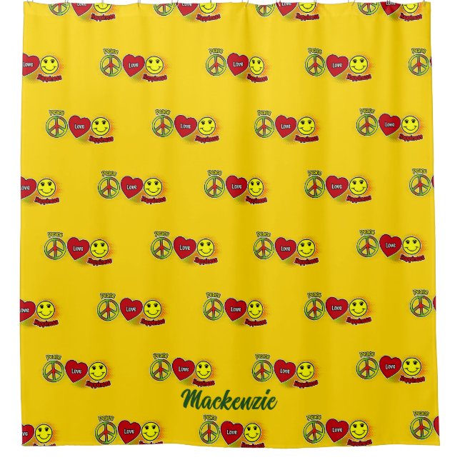 Cortina Para Box Paz Amor Felicidade (Frente)