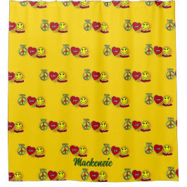 Cortina Para Box Peace Love Happiness