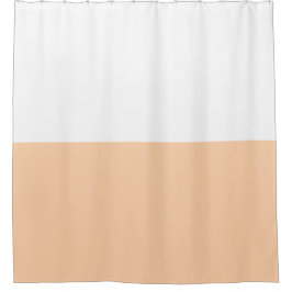Cortina Para Box Peach and White Classic Striped Shower Curtain