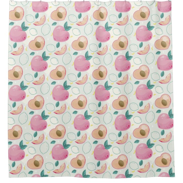 Cortina Para Box Peach Pattern (Frente)