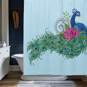 Cortina Para Box Peacock e Lotus