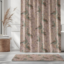 Cortina Para Box Peacock Garden in Sage Peach Blush Beige