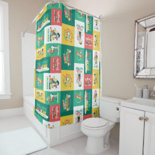 Cortina Para Box Peanuts Peppermint Dreams   Padrão de Feriado