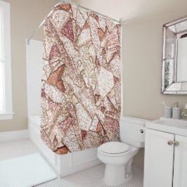 Cortina Para Box Pedra áspera em marrom claro cremoso