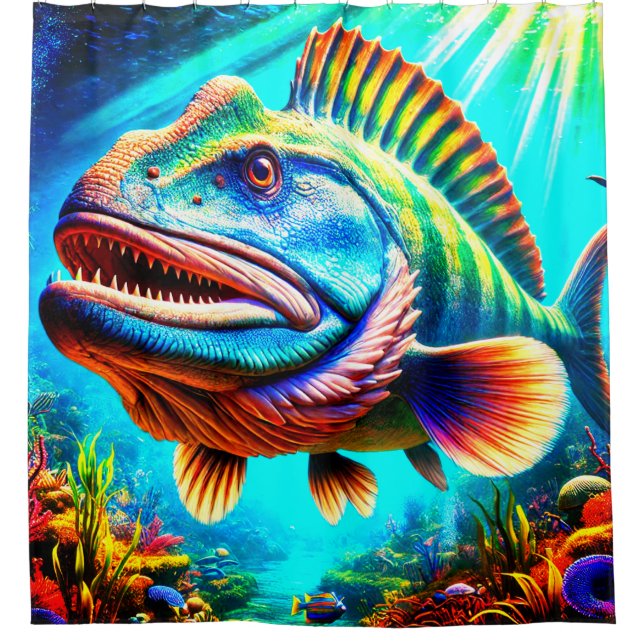 Cortina Para Box Peixe Art (Frente)