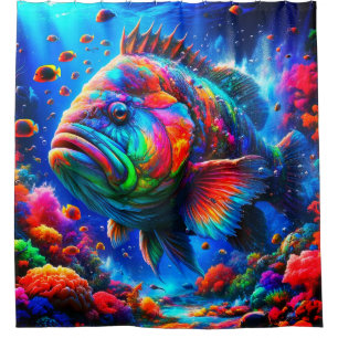 Cortina Para Box Peixes Coloridos