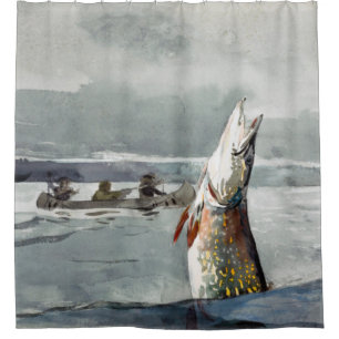 Cortina Para Box Peixes de norte e Pescadores de Winslow Homer