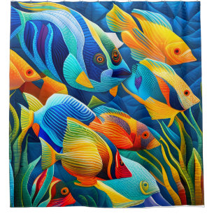 Cortina Para Box Peixes Tropicais Coloridos Exóticos no Recife de C