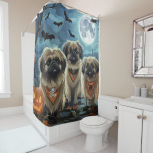 Cortina Para Box Pekingese Halloween Spooky