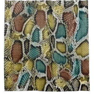 Cortina Para Box Pele cobra colorida: design sem soldadura.